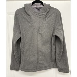Eddie Bauer fleece Gray jacket With Fuzzy Lining size large